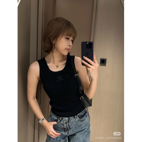 ★大人気セリーヌ夏用に涼しい女性用タンクトップ2506BKJ120-CE-B022
